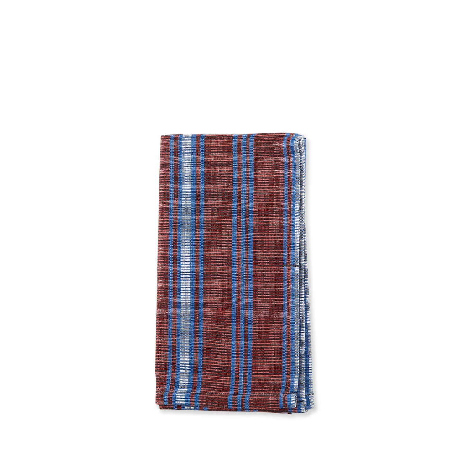 Tensira Cotton Tartan Napkin In Red And Blue 1 Tensira Cotton Tartan Napkin In Red And Blue