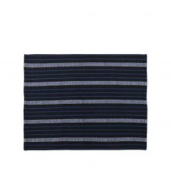 Tensira Cotton Striped Placemat In Blue And Black All Linens