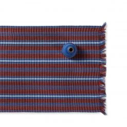 Tensira Cotton Tartan Runner In Red And Blue All Linens