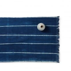 Tensira All Linens Indigo Cotton Tie Dyed Runner