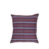 Tensira Cotton Tartan Pillow In Red And Blue