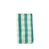 Tensira Cotton Check Napkin In Green And Off White New