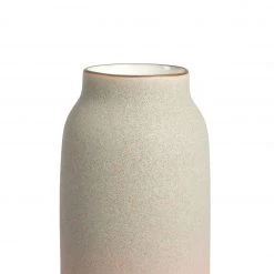 Heath Clay Studio Accessories Tall Vase In Fog And Tangerine