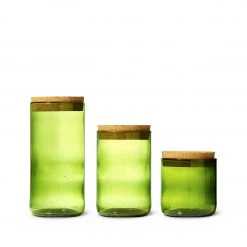 Wine Punts Recycled Bottle Canister In Kelly Green