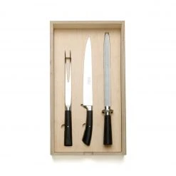 David Mellor Registry Essentials Carving Knife Set With Black Handle