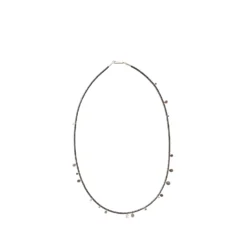 Julia Turner Diane Necklace In Grey With Sterling Drops