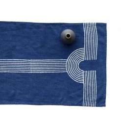 Block Shop Textiles Dolly Runner In Indigo