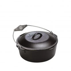 Lodge Cast Iron Dutch Oven With Spiral Handle 7qt