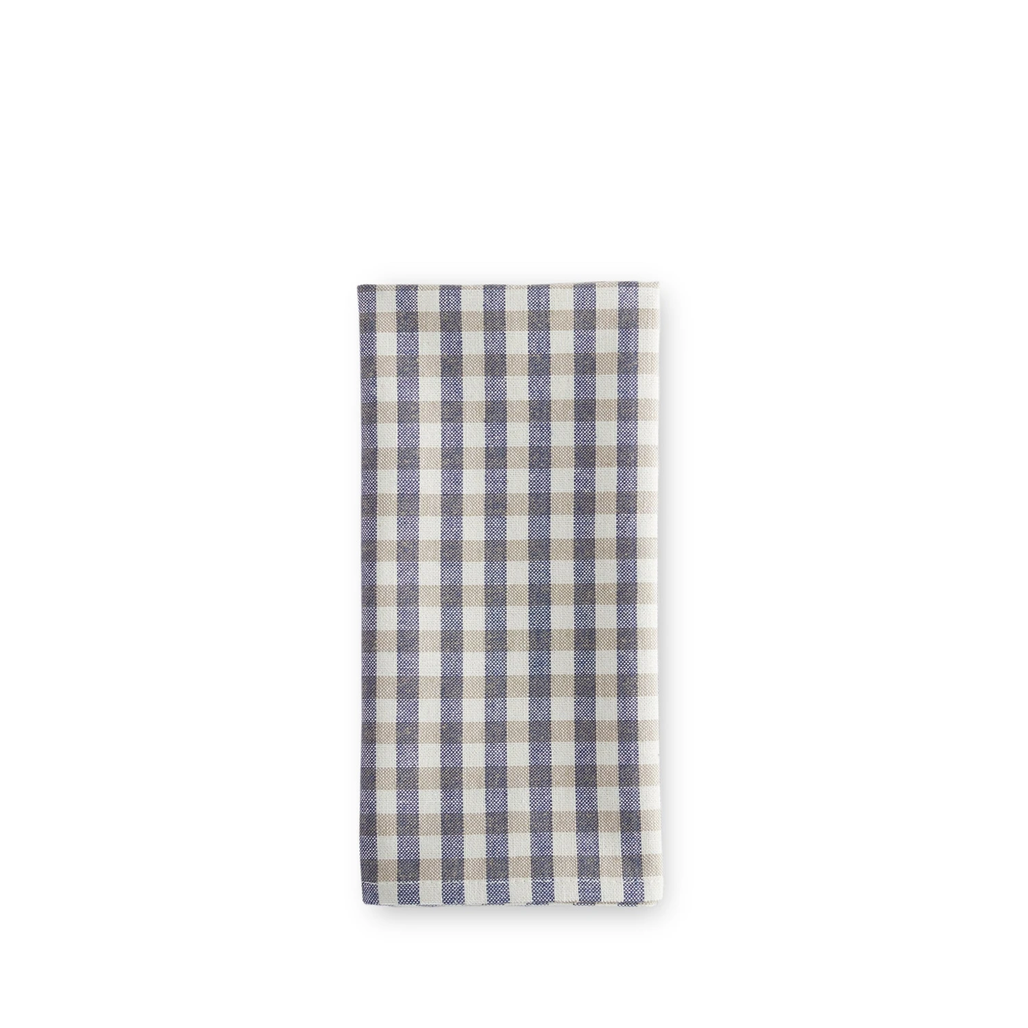 Native Organic Set Of 4 Gingham Napkins In Blue/Sage 1 Native Organic Set Of 4 Gingham Napkins In Blue/Sage