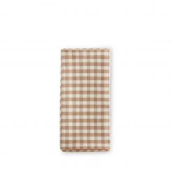 Native Organic Gingham Napkins In Cafe/Sage (Set Of 4)
