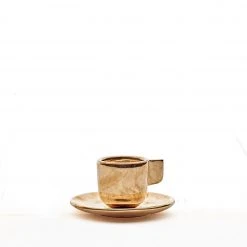 Nancy Pearce Registry Essentials Bronze Espresso Cup And Saucer