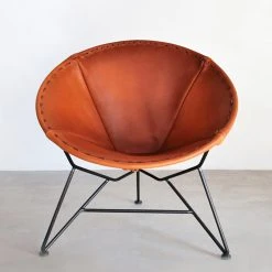 Garza Marfa Leather Round Chair