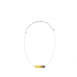 Heath Jewelry Jewelry Small Barrel Necklace In Bright Yellow/Moonstone
