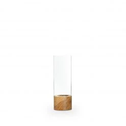 Heath Ceramics Stack Modern Hurricane In White Oak Candles & Lighting