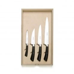 David Mellor Kitchen Knife Starter Set With Black Handle Registry Essentials
