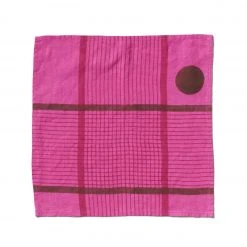Block Shop Textiles Plaid Napkin In Azalea Gifts
