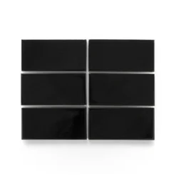 Heath Ceramics Shop Tile Samples G18.2 Gloss Black