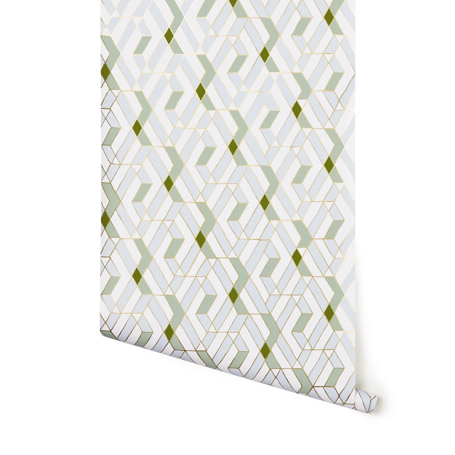 Heath For Hygge & West Wallpaper In Celadon Quilt 1 Heath For Hygge & West Wallpaper In Celadon Quilt