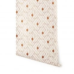 Heath For Hygge & West Wallpaper In Copper Quilt
